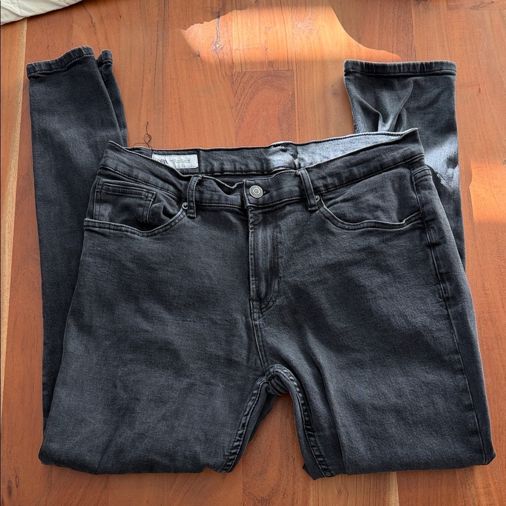 Zara Men’s Black/Charcoal Jeans Size 36